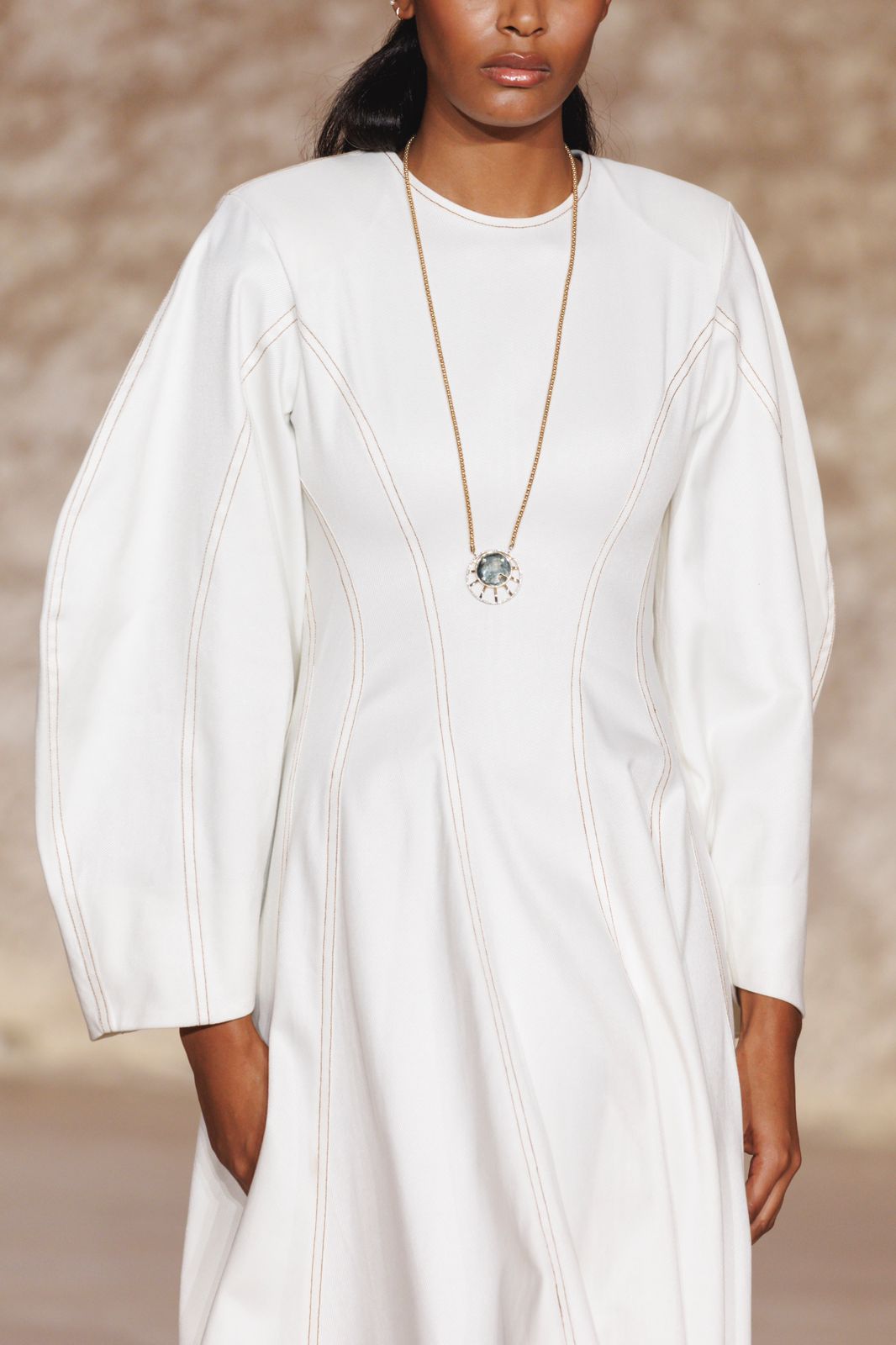 Off White Denim Dress for Women | Stylish and Casual Denim : Front view