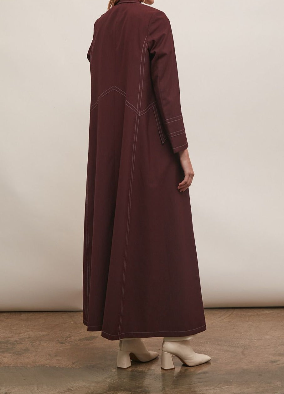 Burgundy Blazer for Women : Side view