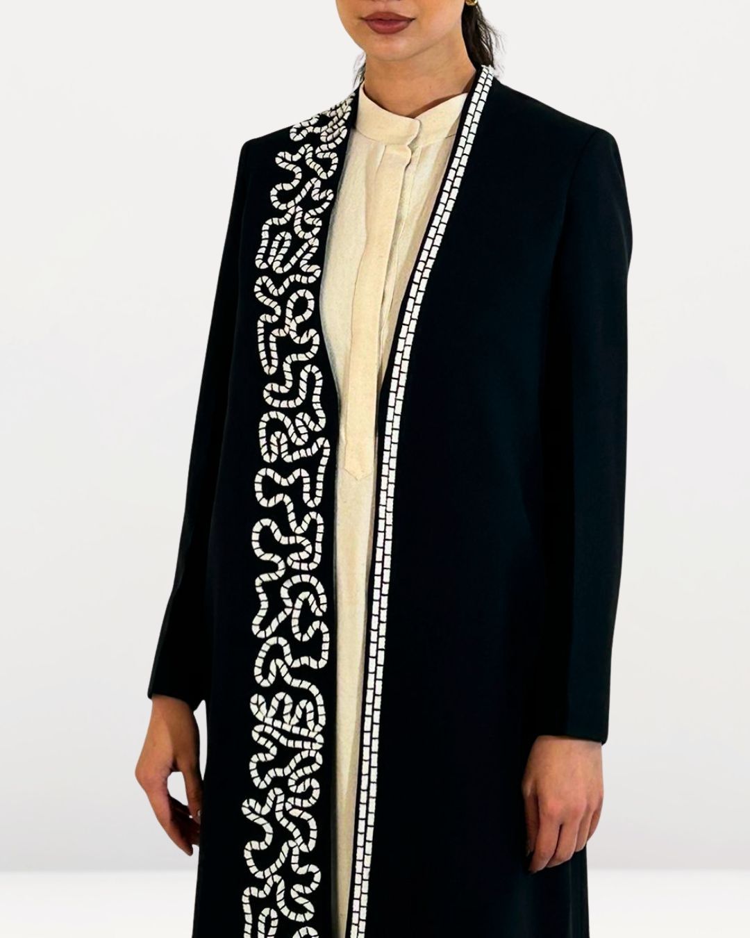 Rope embroidery blazer