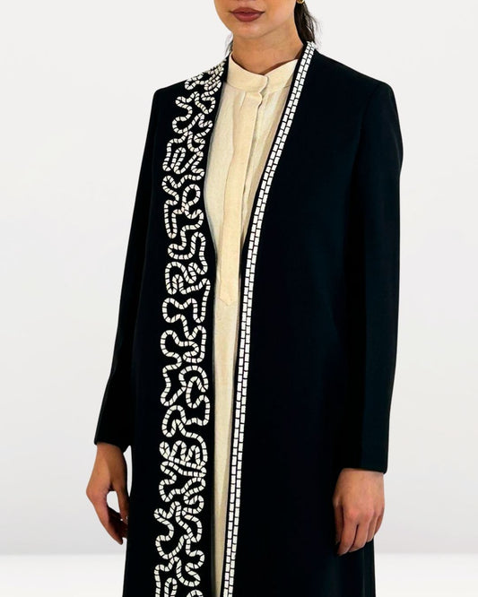 Rope embroidery blazer