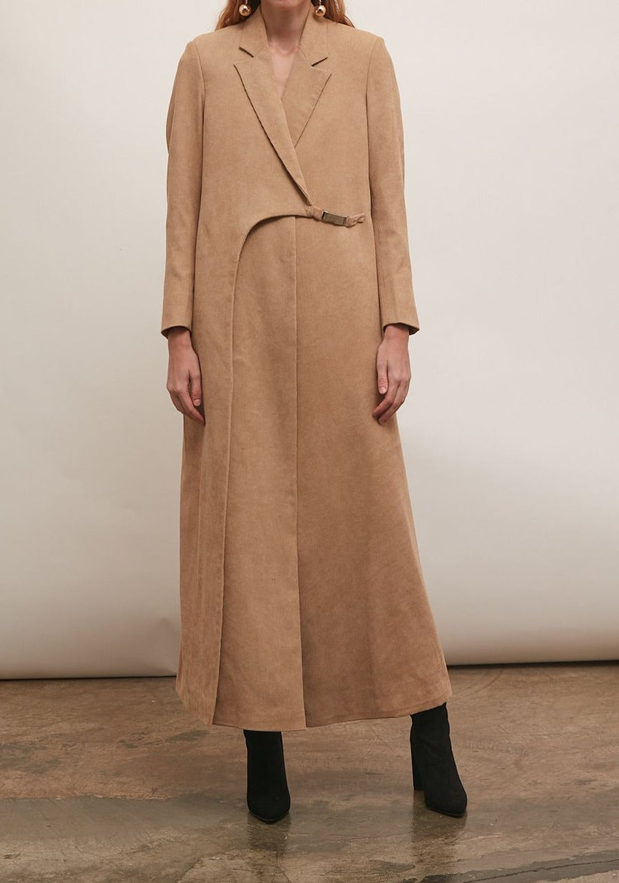 Beige Corduroy Women’s Blazer : Front view