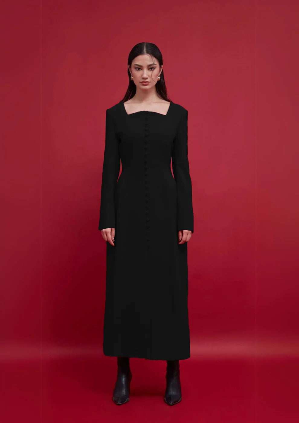 Structured buttoned dress