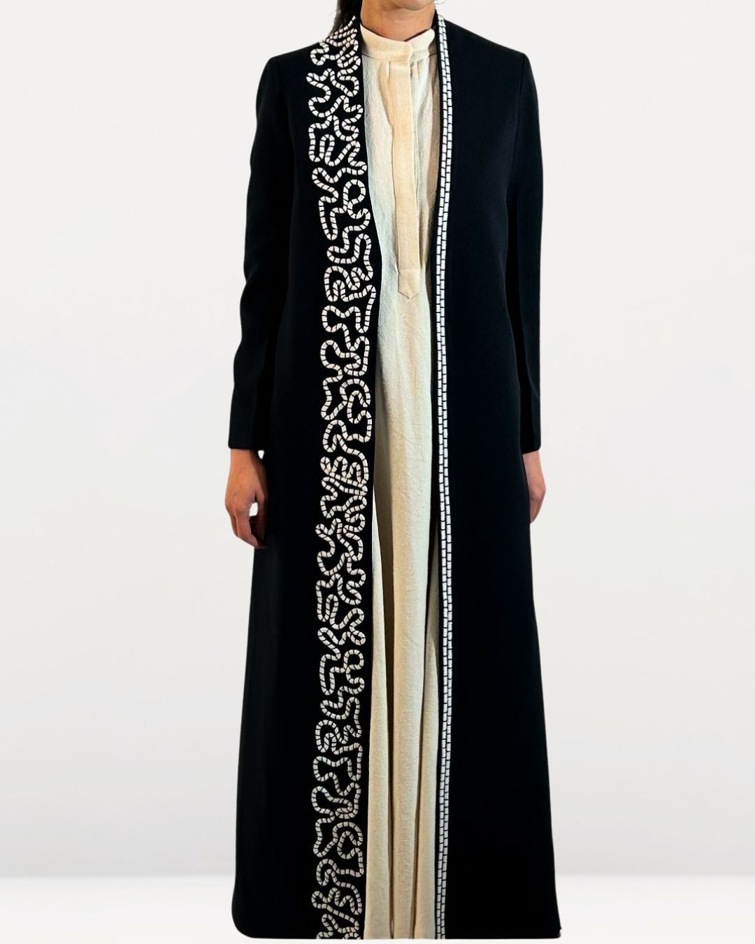 Rope embroidery blazer