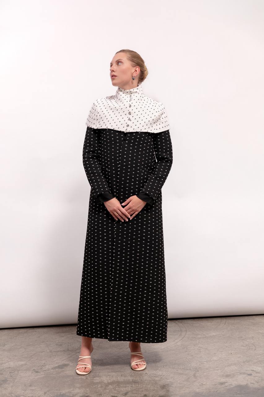 Elegant Cape Abaya Set : Front view