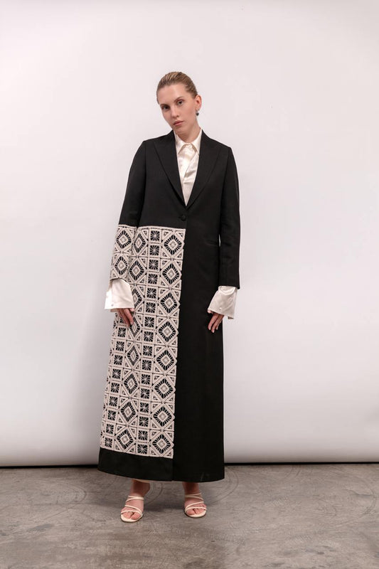 Luxury Crochet Blazer for Women : Front view