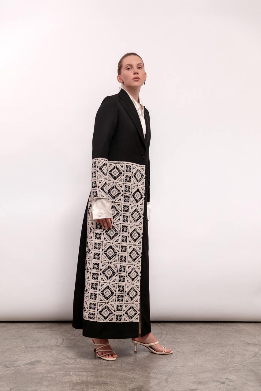 Luxury Crochet Blazer for Women : Side view