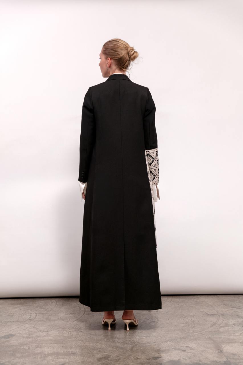 Luxury Crochet Blazer for Women : Back view