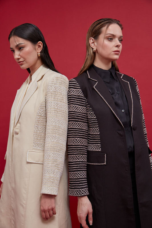 Blazer with Embroidery for Women : Front view