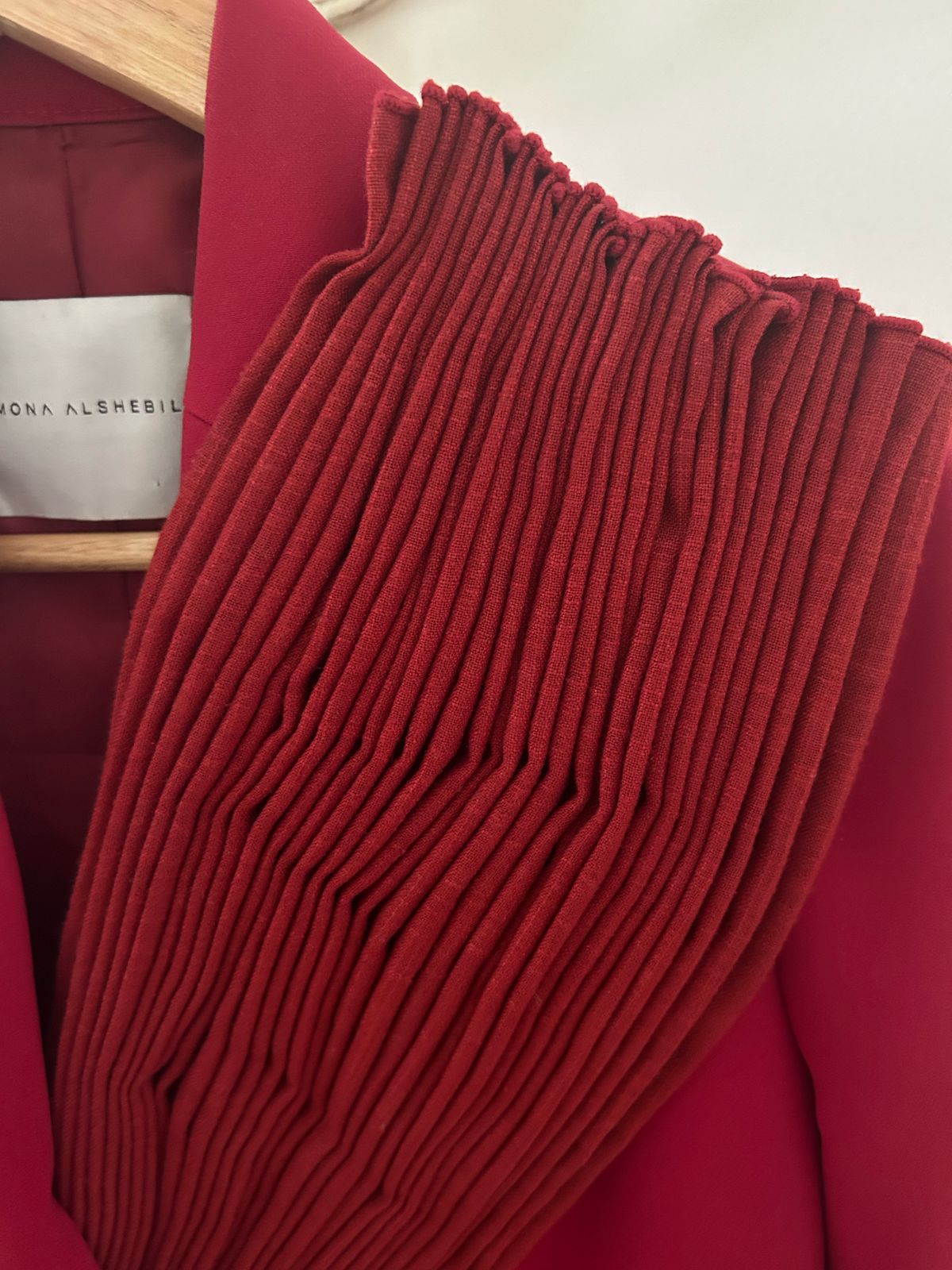 Red Draped suit