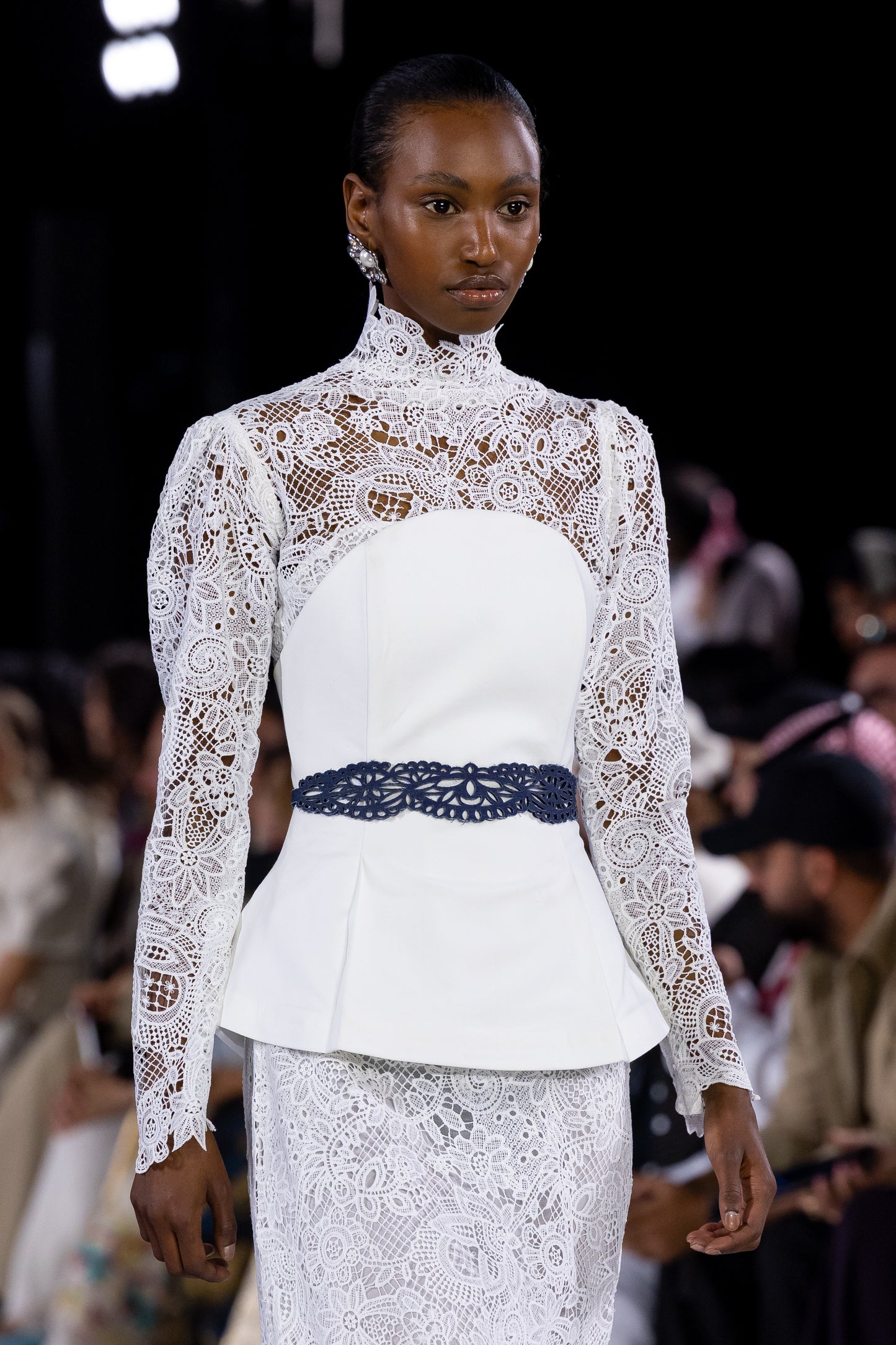 JUPITER MAXI HIGH NECK DRESS WITH PEPLUM CORSET