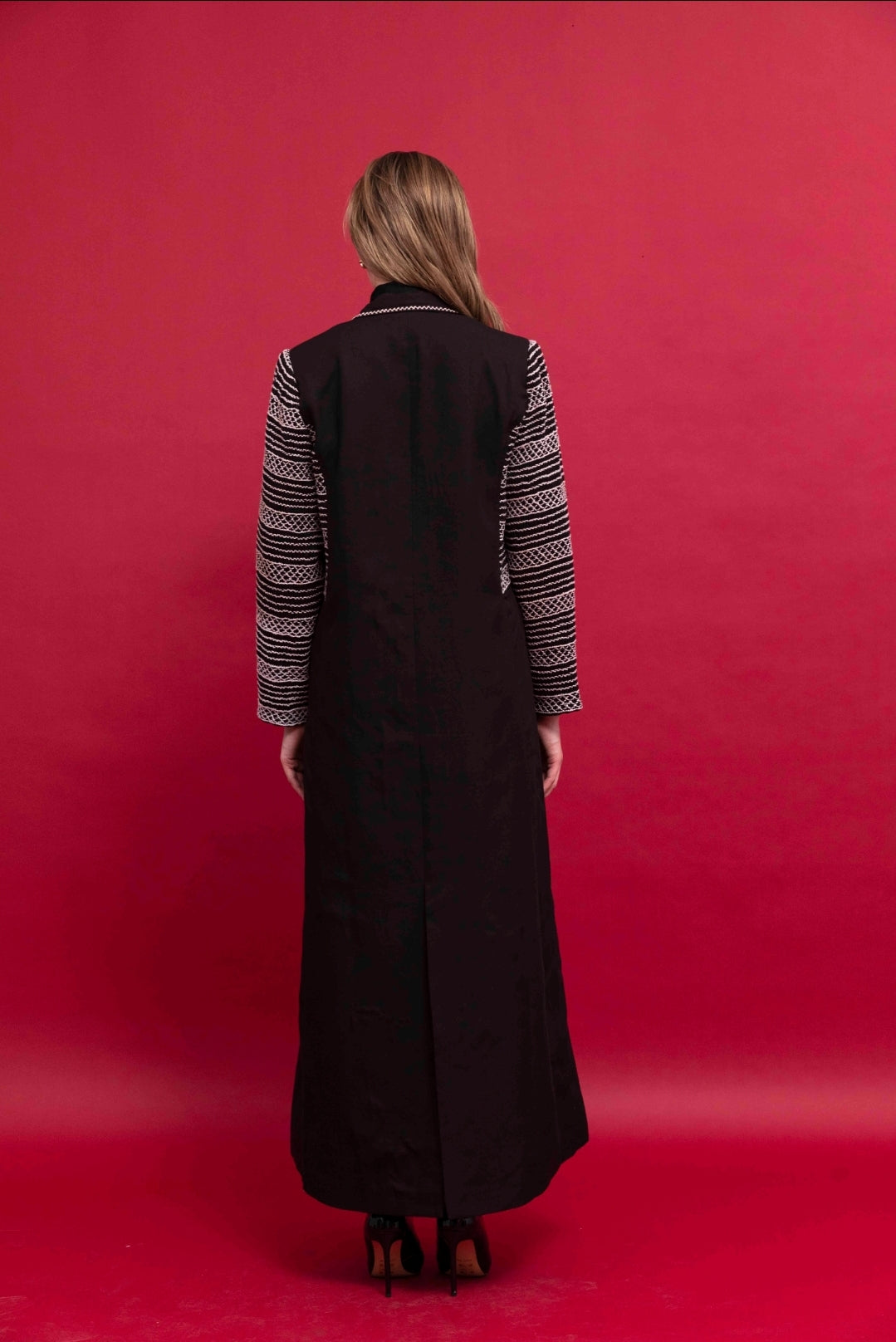 Blazer with Embroidery for Women : Back view