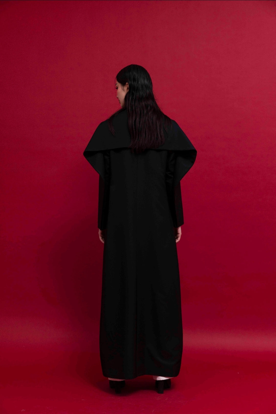 Luxury Cape Embellished Blazer : Back view