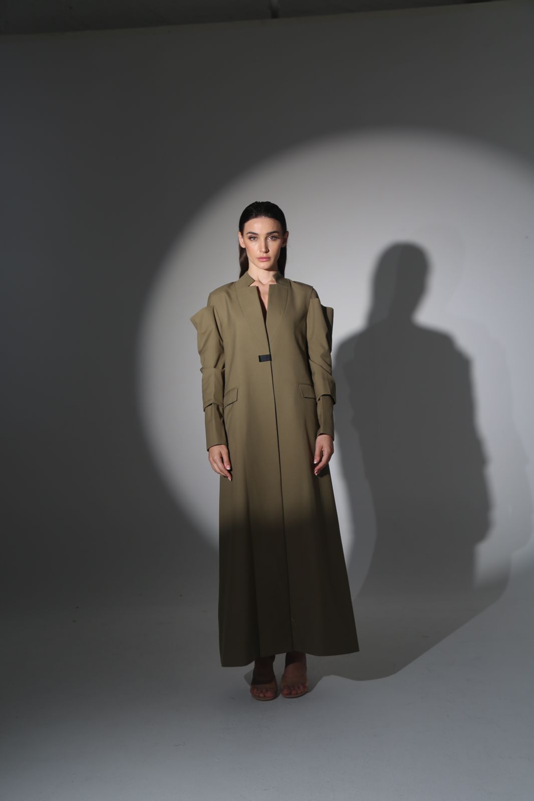 Futuristic Sleeve Blazer - Luxury Cotton Jacket for Women : Front view