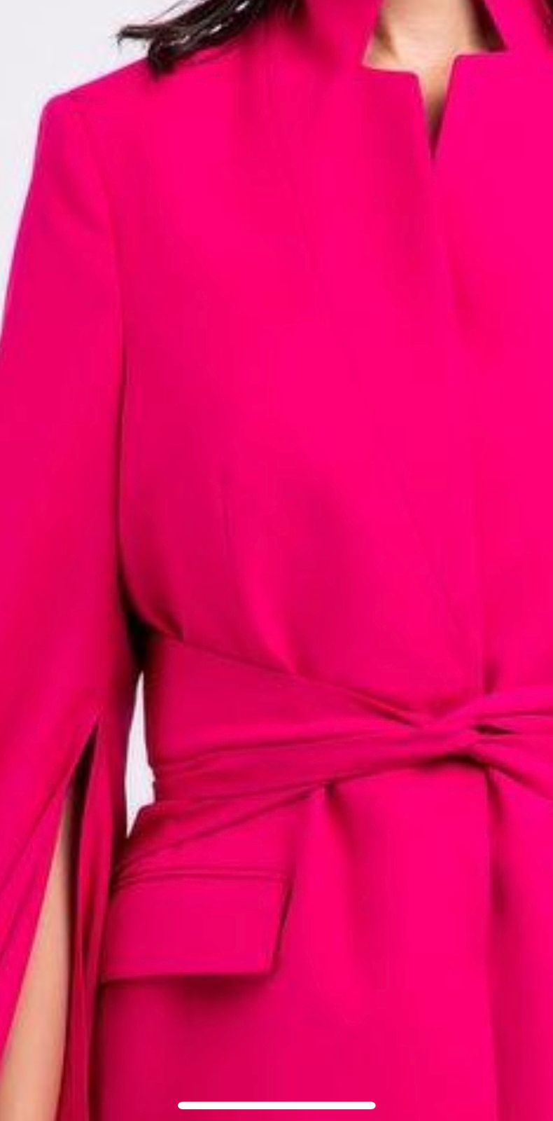 Long Sleeve Belted Blazer Dress with Adjustable Belt Detail : Front view