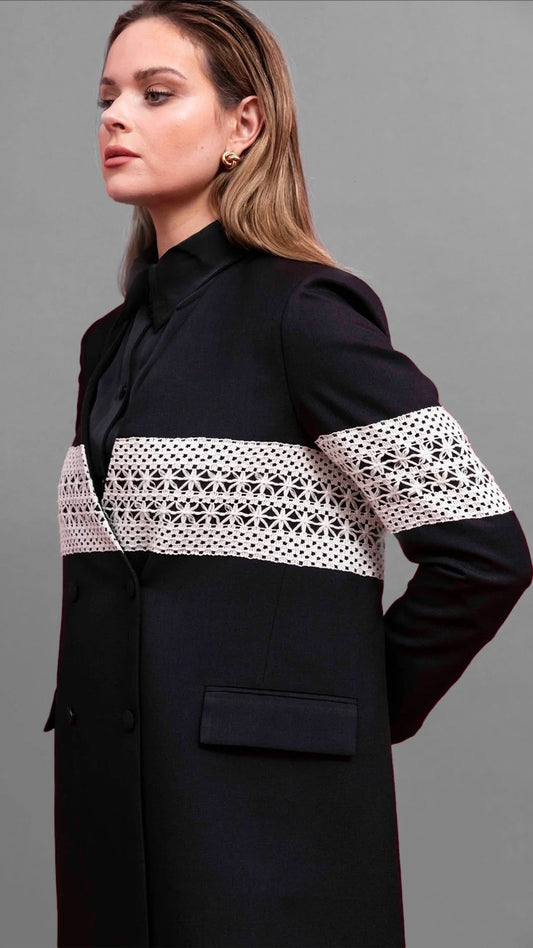Black Crochet top blazer