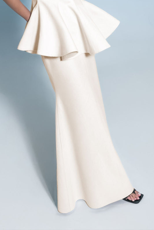 Peplum structured skirt