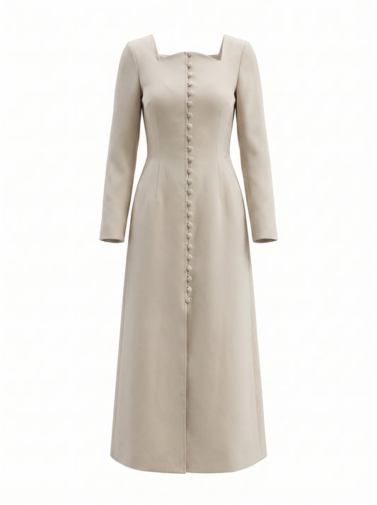 Structured buttoned dress