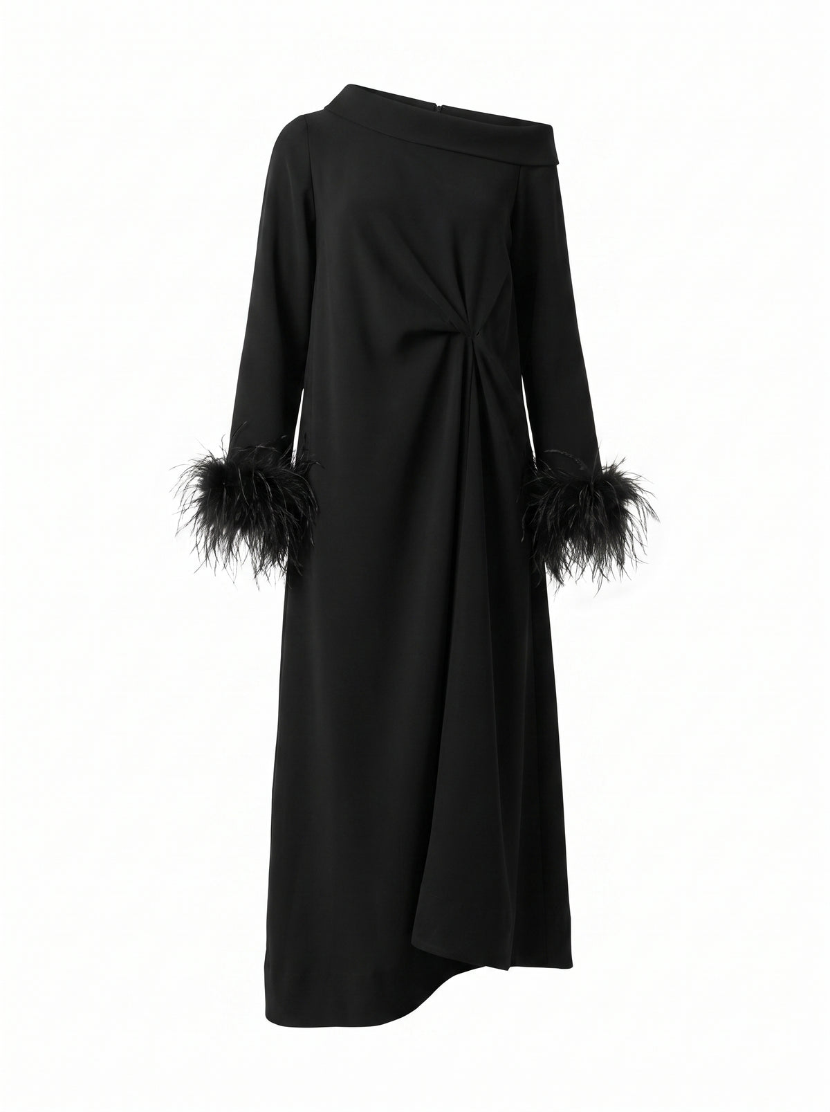 Feathers draped Dress