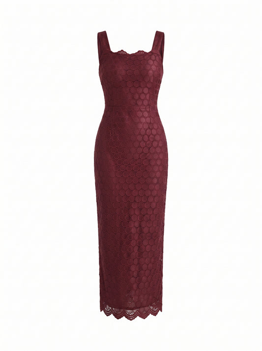 Leather Embroidery fit Dress