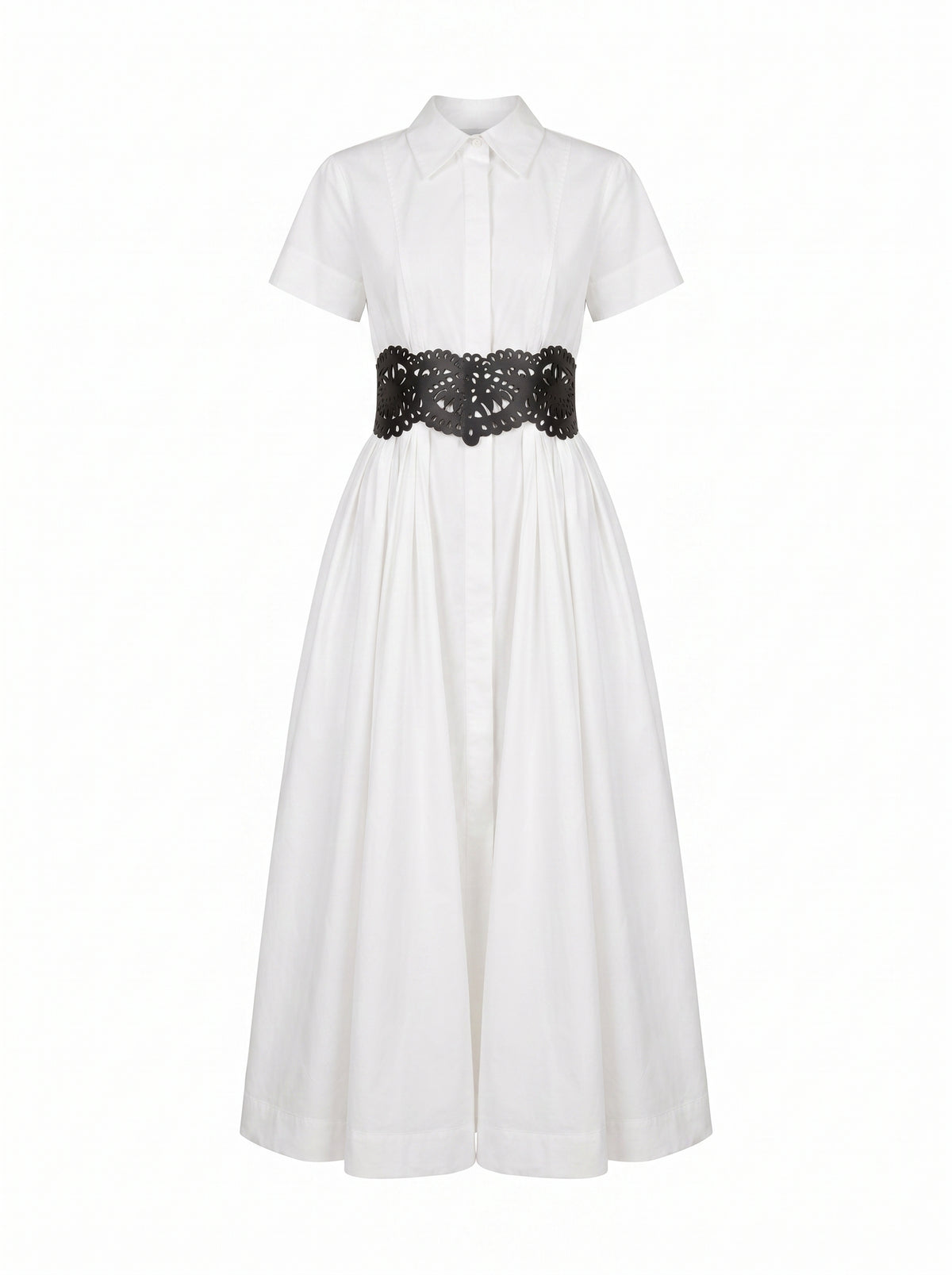 Gathered Cotton Dress