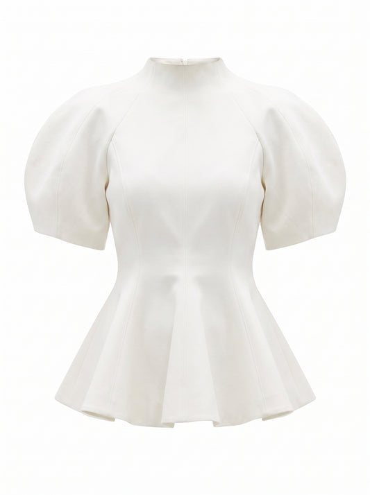 Peplum structured top