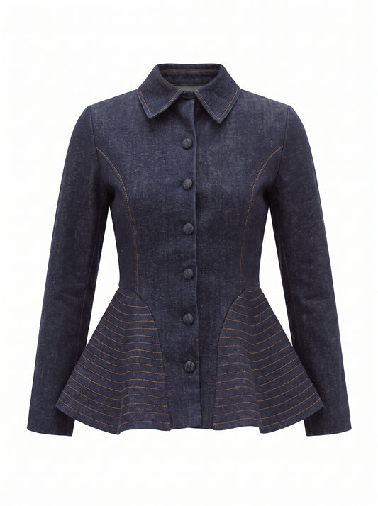 COLOR PEPLUM JACKET