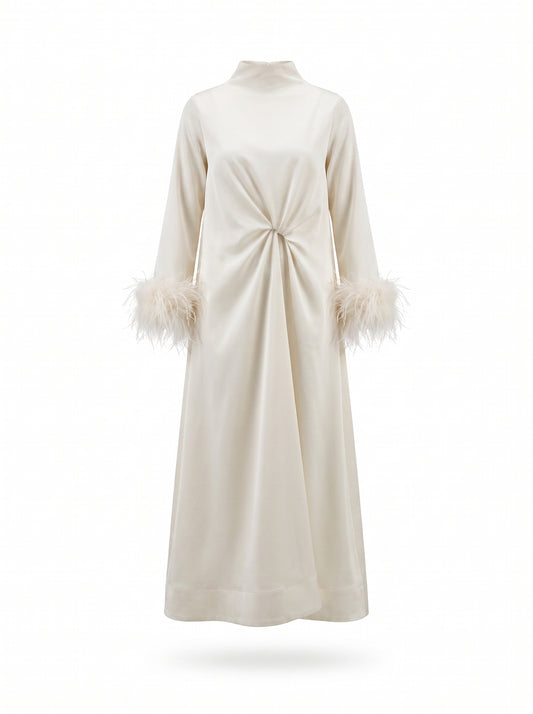 Feathers draped Dress