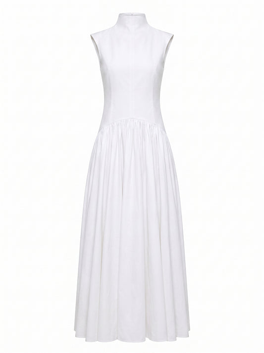 Cotton drop waist maxi dress