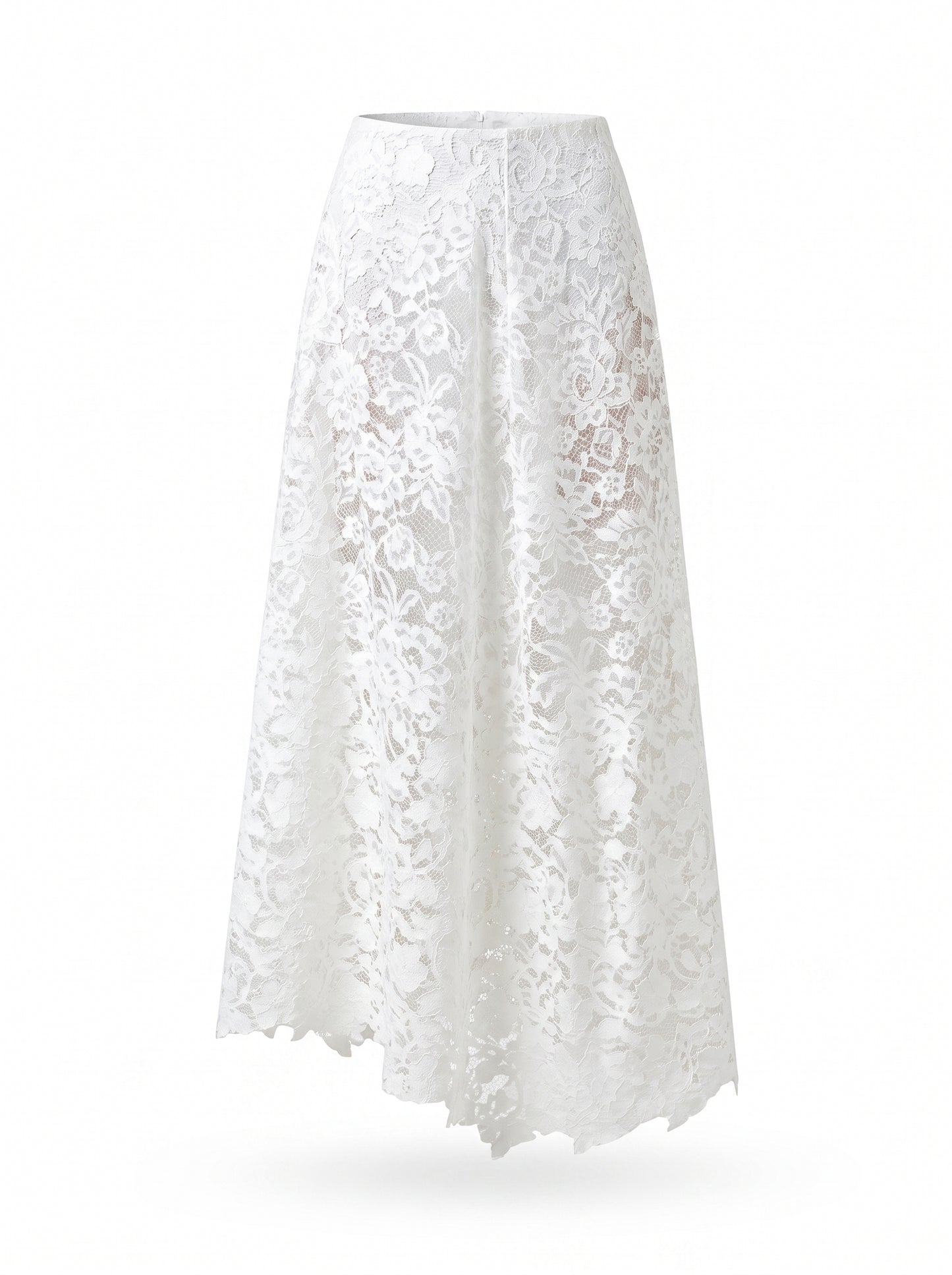Lace skirt with leather ends
