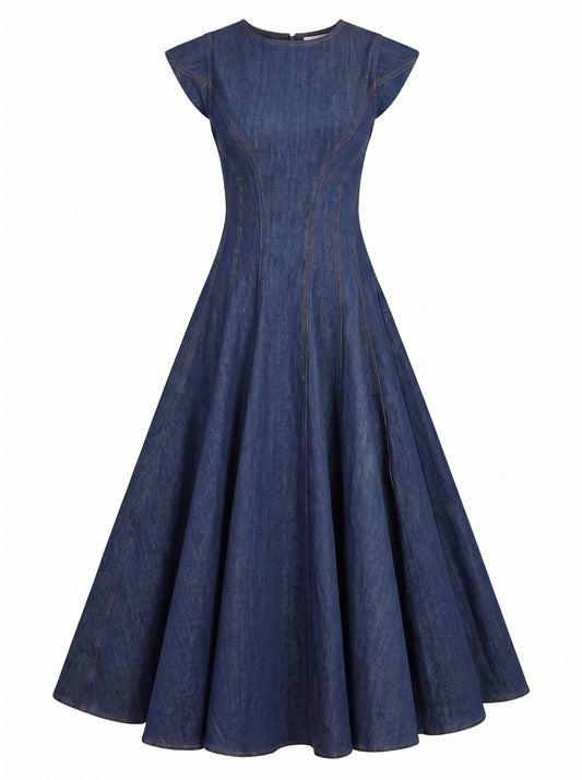 Denim Flowey Dress