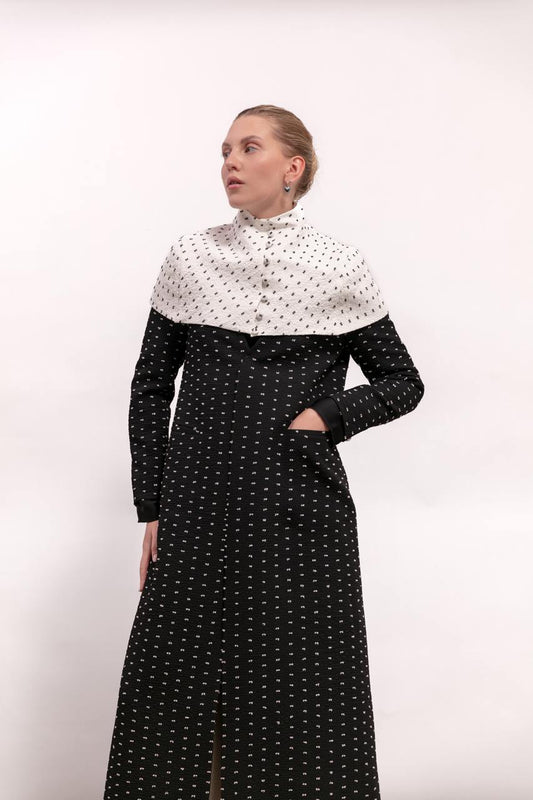 Elegant Cape Abaya Set : Front view