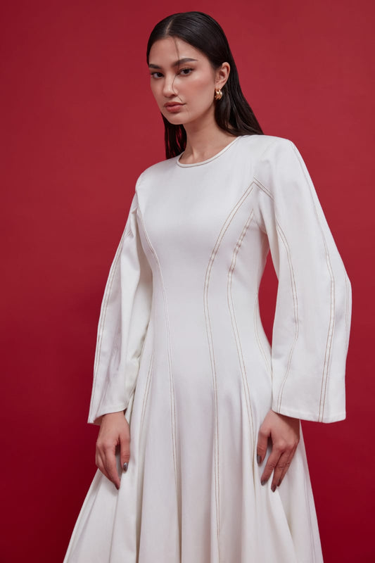 Off White Denim Dress for Women | Stylish and Casual Denim : Front view