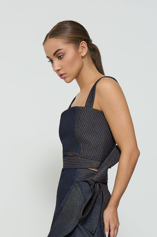 CORSET DENIM TOP