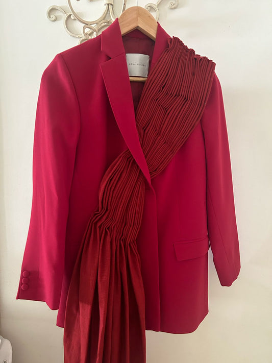 Red Draped suit