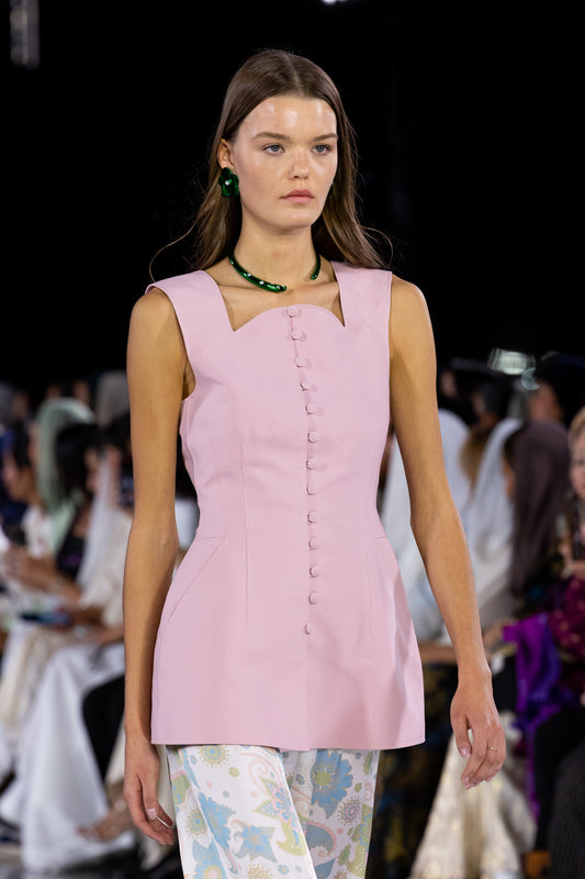 STRUCTURED BUTTONED TOP