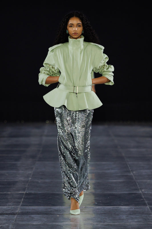 SEQUINS MAXI PENCIL SKIRT