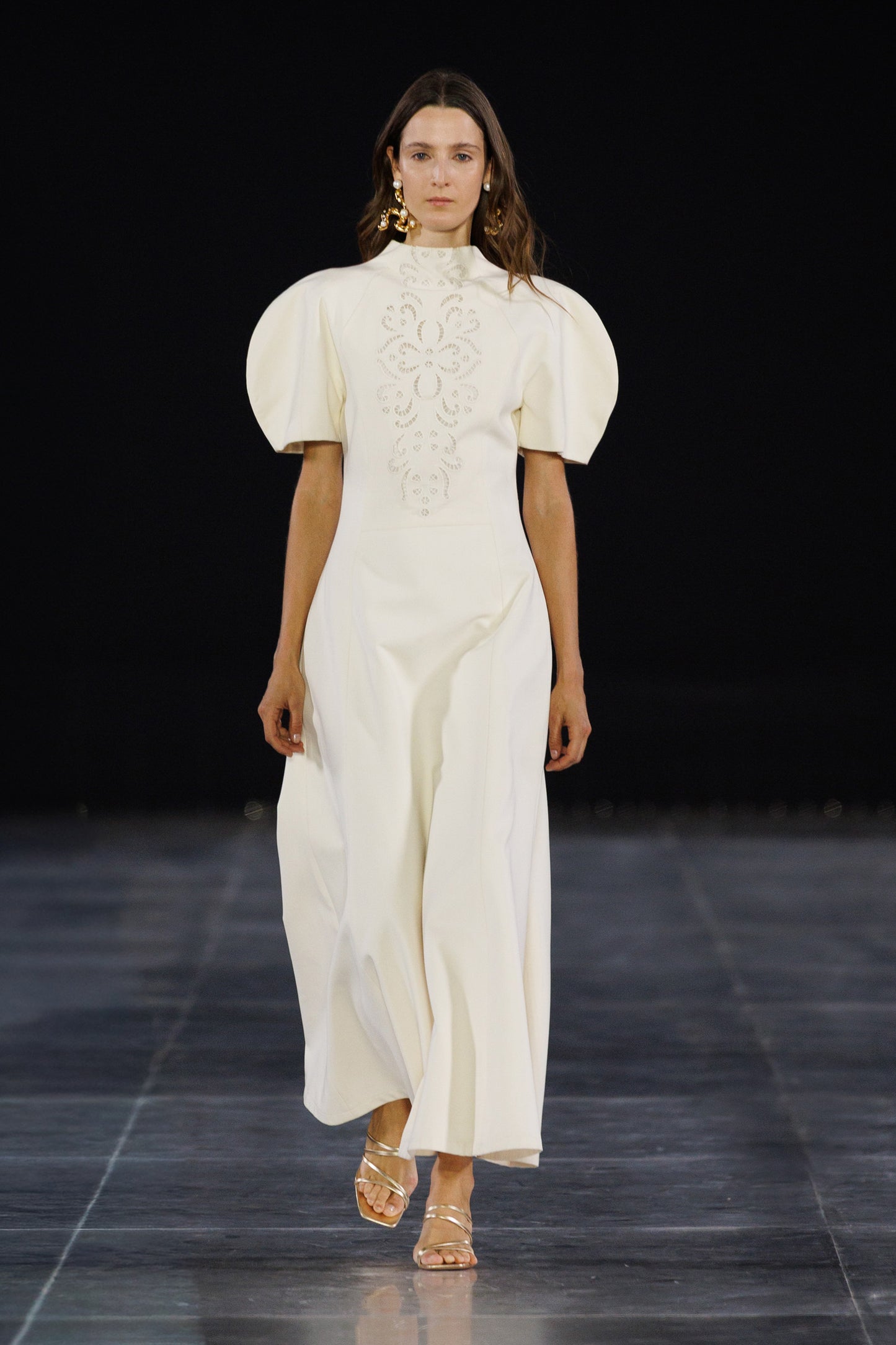 COTTON HENNA EMBROIDERY NECK DETAILS DRESS