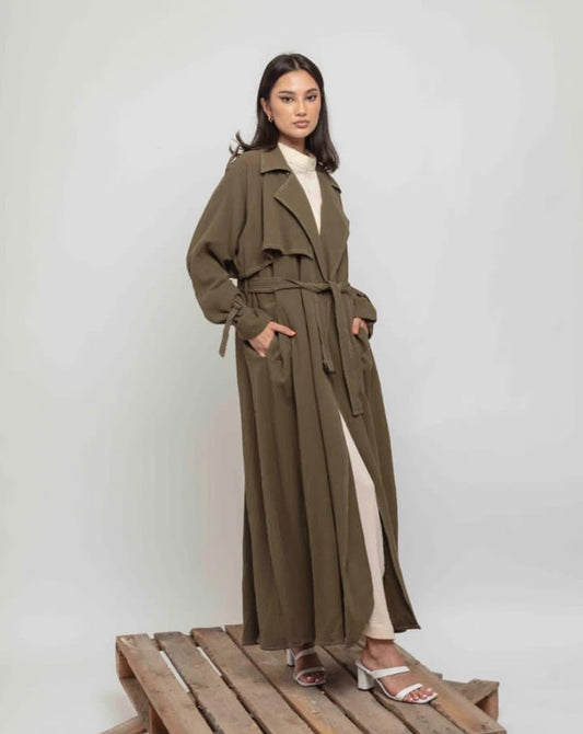 Trench Coat - Khaki Green